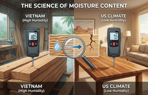 The Science of Moisture Content: Why it Matters for Wooden Furniture in the US Climate